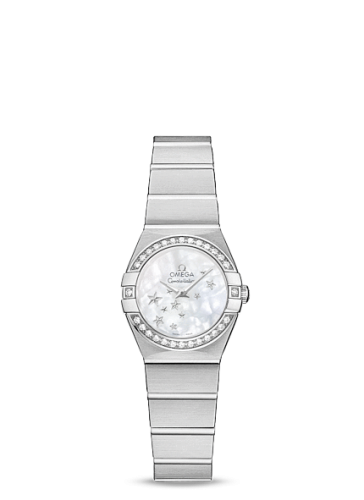 Omega Constellation Quartz 24 Brushed Stainless Steel / Diamond / MOP Star